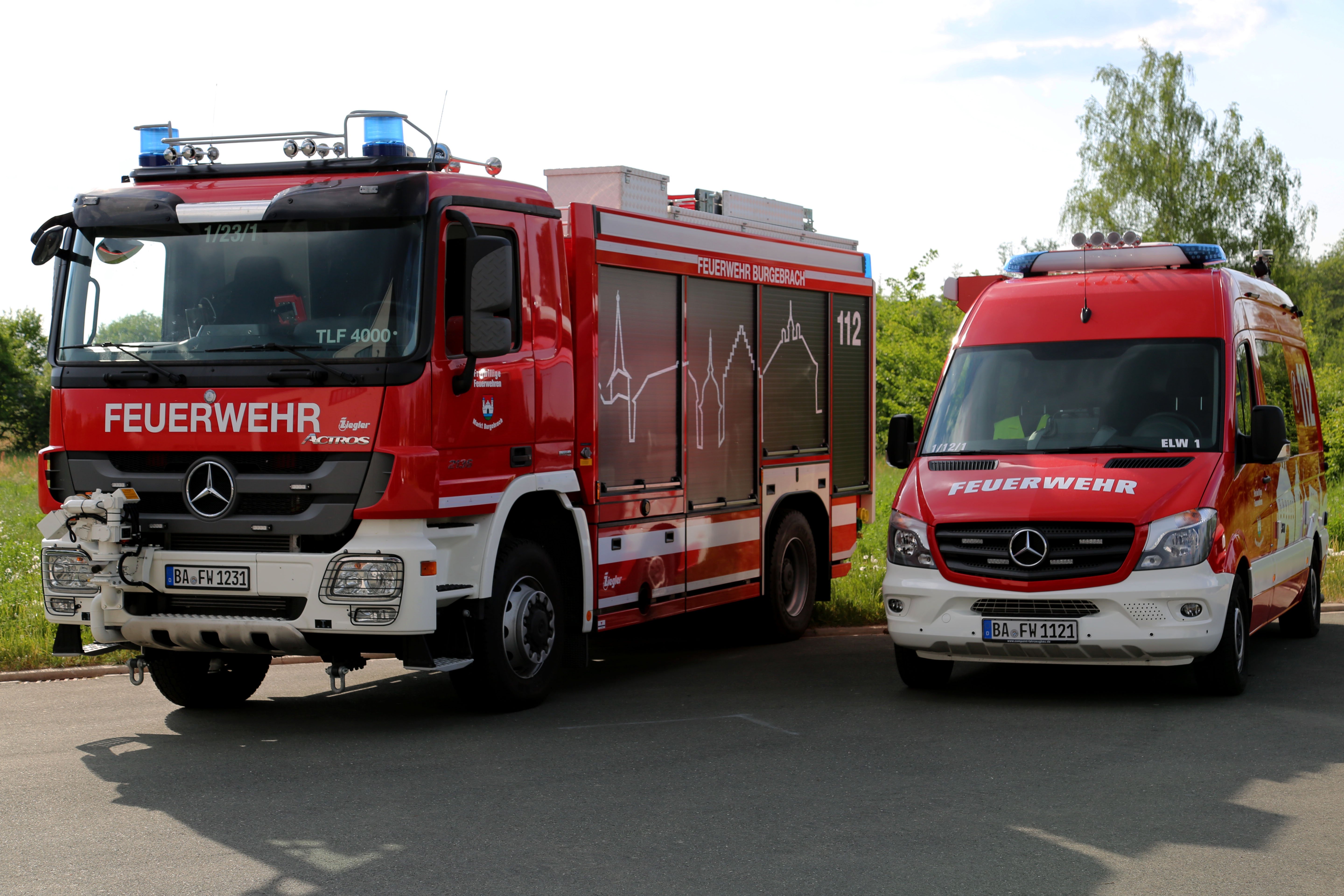 Segnung unseres TLF 4000 und ELW 1 am 17. Juni 2018