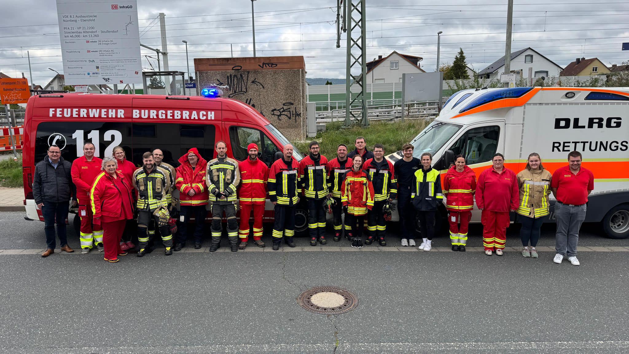 Aktive Wehr, Sanitätsaufbildung bei DLRG Hirschaid 2024, Gruppenbild